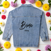 Bruid Black Script Trouw  Denim Jacket