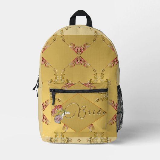 Bruid Bloemen Print Cut Naaizak Bedrukte Rugzak (Voorkant)