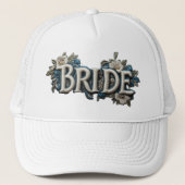 Bruid Borduurwerk Kunstbloem Patch Trucker Pet (Voorkant)