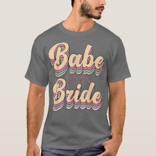 Bruid Bruid Trendy Retro Bruidsmeisjes Trouw  T-shirt