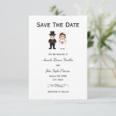 Bruid & Bruidegom - 3x5 Save the Date (Staand voorkant)