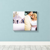 Bruid & bruidegom aangepast voeg foto Wrapped Canv Canvas Afdruk (Insitu (Houten vloer))