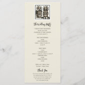 Bruid & bruidegom Aloha ananas Tiki huwelijksprogr Programma (Achterkant)