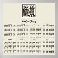 Bruid & Bruidegom Aloha Ananas Tiki Trouwstoel