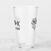 Bruid & Bruidegom Bloemen Geëtst Glas Trouwglas (Rechts)