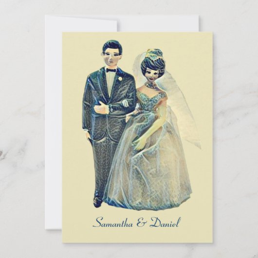  bruid bruidegom bruiloft kaart (Achterkant)