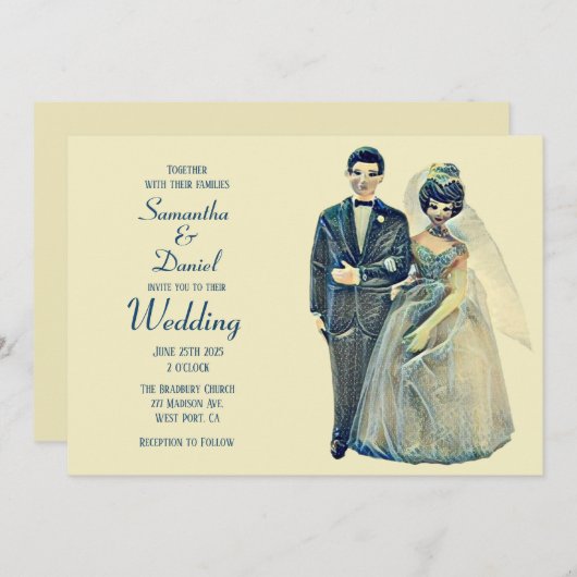  bruid bruidegom bruiloft kaart (Voorkant / Achterkant)