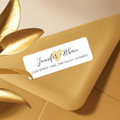 Bruid + bruidegom bruiloft | Stijlvolle gouden lie Etiket