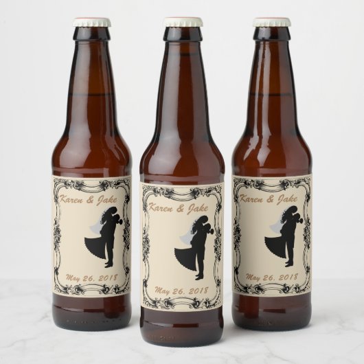 Bruid & bruidegom Custom Bier Fles Label Bier Etiket (Flessen)