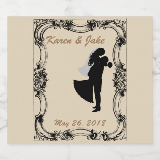 Bruid & bruidegom Custom Bier Fles Label Bier Etiket (Enkel label)