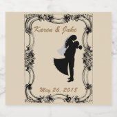 Bruid & bruidegom Custom Bier Fles Label Etiket (Enkel label)