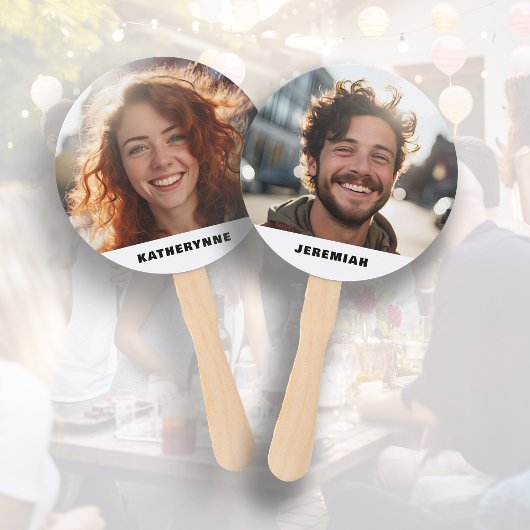 bruid bruidegom haar hem foto bruiloft douche spel handwaaier