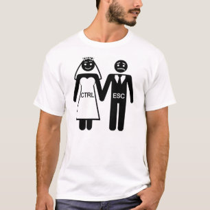 Bruid Bruidegom humoristische figuren T-shirt