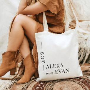 Bruid + Bruidegom Huwelijk Welkom Uitgeefzak Tote Bag