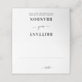 Bruid & bruidegom Moderne Zwart-wit bruiloft (Buitenkant ongevouwen)