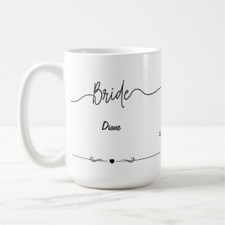 Bruid & bruidegom Naam en Datum (RT bruidegom/LT b Koffiemok