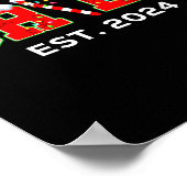 Bruid Bruidegom Net Getrouwd Est 2024 Matching Chr Poster (Hoek)