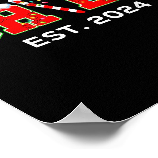 Bruid Bruidegom Net Getrouwd Est 2024 Matching Chr Poster (Hoek)