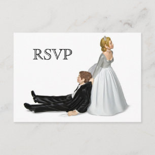 Bruid & Bruidegom RSVP Kaart