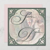  bruid & bruidegom Save the Date Sjabloon (Voorkant / Achterkant)