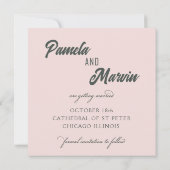  bruid & bruidegom Save the Date Sjabloon (Achterkant)