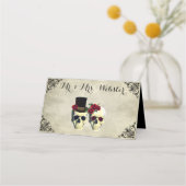 bruid & bruidegom schedel Gothic rustieke bruiloft (Achterkant)