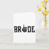 Bruid bruidegom Skelet Hand Halloween Bruiloft Bac Kaart (Gele Bloem)