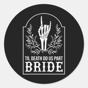 Bruid Bruidegom Skeleton Hand Paren Matching Weddi Ronde Sticker