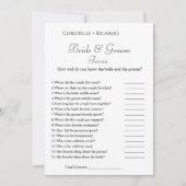 Bruid & bruidegom trivia vrijgezellenfeest spel Ka Aankondiging (Voorkant)