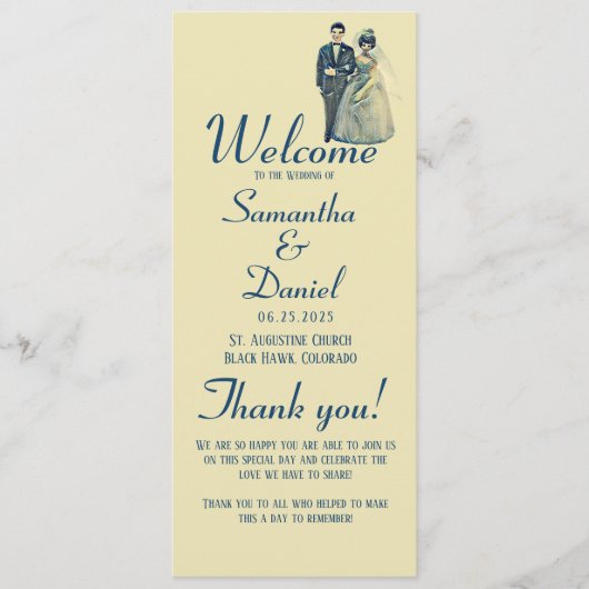  bruid bruidegom trouwceremonie programma (Voorkant)