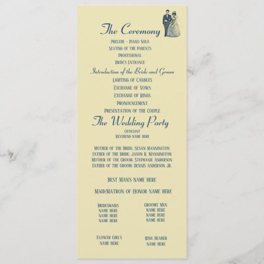  bruid bruidegom trouwceremonie programma (Achterkant)