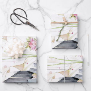 Bruid & Bruidegom Trouwjurk Inpakpapier Vel