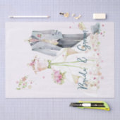 Bruid & Bruidegom Trouwjurk Tissuepapier (Craft)