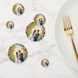 Bruid & Bruidegom Tuinboog | Geschilderde Bloem Br Confetti