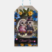 Bruid & bruidegom Uil - Dank u Cadeaulabel (Voorkant)