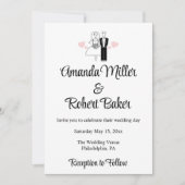 Bruid & Bruidegom Uitnodiging (Voorkant)