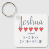 Bruid & Bruidsfeest 5 Hart Broer van de Bruid Sleutelhanger (Voorkant)