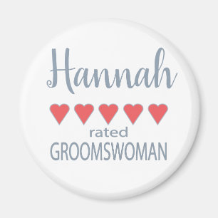 Bruid & Bruidsfeest 5 Hart Groomswoman Magneet