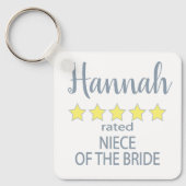 Bruid & Bruidsfeest 5 sterren Nichter van de bruid Sleutelhanger (Voorkant)