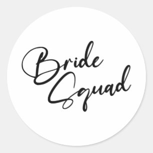 Bruid Bruidsmeisje Bruidsquadron Meisjes Uit Ronde Sticker
