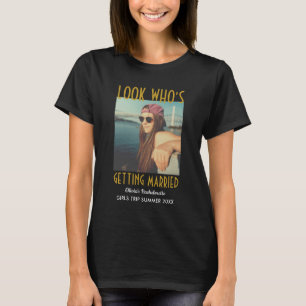 Bruid Bruidsmeisje Vintage Foto Bachelorette Feest T-shirt