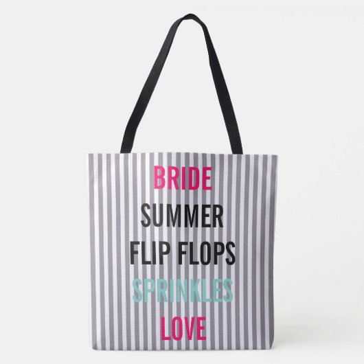 Bruid & bruidsmeisjes Zomer Bruids Sprinkle Party Tote Bag (Voorkant)