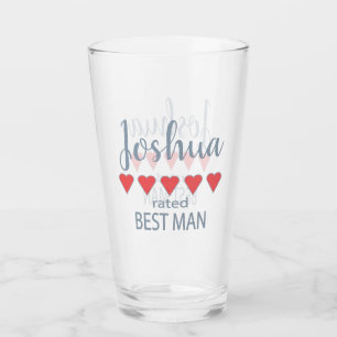 Bruid & Bruidsstoet 5 Hart Best Man Glas