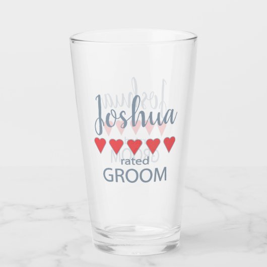 Bruid & Bruidsstoet 5 Hart Bruidegom Glas (Voorkant)