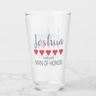 Bruid & Bruidsstoet 5 Hart Man van Eer Glas