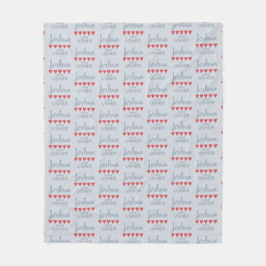 Bruid & Bruidsstoet 5 Hart Usher Fleece Deken (Voorkant)