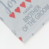 Bruid & Bruiloft 5 Hart Broer van de Bruidegom Fleece Deken (Hoek)