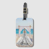 Bruid Bruiloft Dag Strand Bruiloft Fancy Gown Brid Bagagelabel (Voorkant (verticaal))