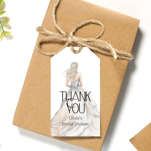 bruid bruiloft jurk Vrijgezellenfeest dank u Cadeaulabel