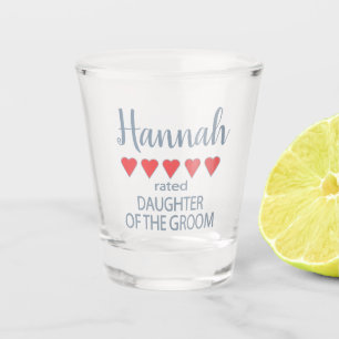 Bruid & Bruiloftsgasten 5 Hart Dochter van de Brui Shot Glas